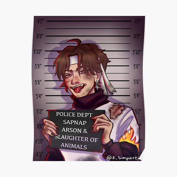 Sapnap Mugshot Poster RB0909 product Offical Sapnap Merch