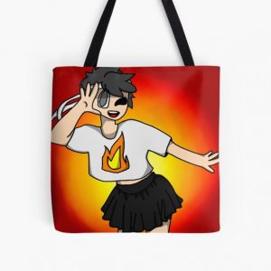 Sapnap in Skirt (w/ Background) All Over Print Tote Bag RB0909 product Offical Sapnap Merch